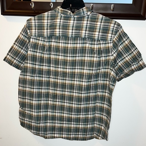 LL Bean Men’s Green Plaid Short Sleeve Button Down Shirt Size XL - Picture 4 of 4